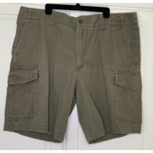 Eddie Bauer Womens Olive Green Cargo Hiking Shorts, 100% Cotton, Size 16